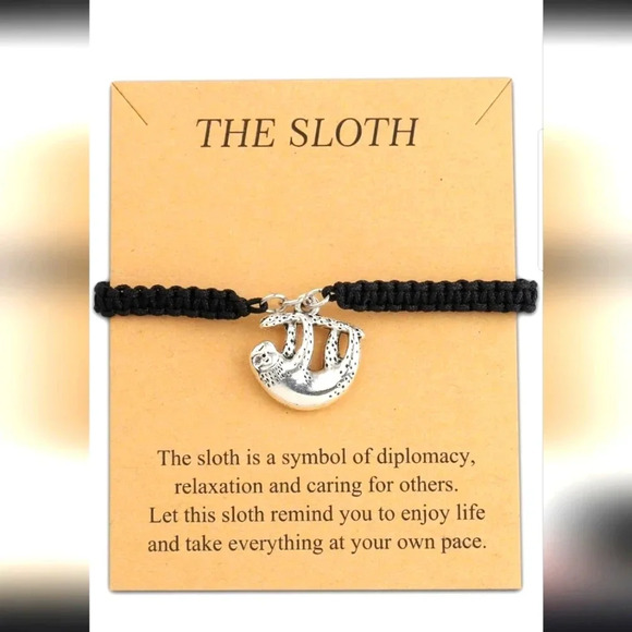 Inspirational Gift/ Sloth Bracelet Gift for Her - Picture 4 of 4